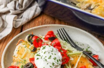 Inexperienced Chile Rooster and Black Bean Enchiladas
