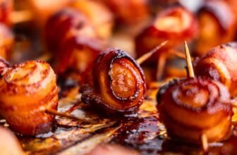 Bacon Wrapped Water Chestnuts (Pūpūs)