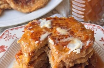 Selfmade Apple Pancakes with Candy Apple Syrup (Straightforward Recipe)